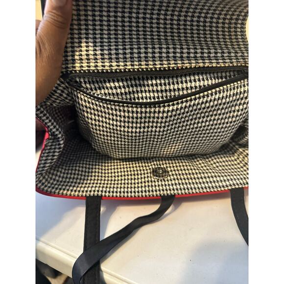 Vintage Kate Spade Bag First Edition Rare Red and Black Structured Tote Handbag - Picture 9 of 13
